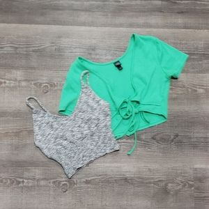 Set of 2 crop tops size medium